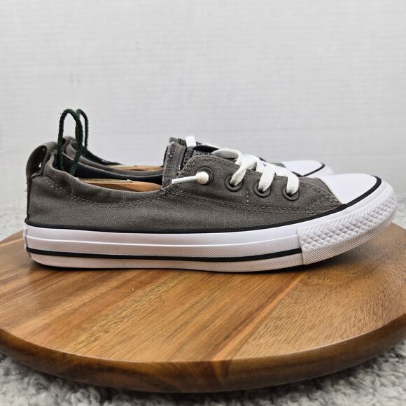 Converse Women 8 CTAS Shoreline Gray Canvas Low Top Casual Slip On Daily Sneaker - Picture 3 of 12